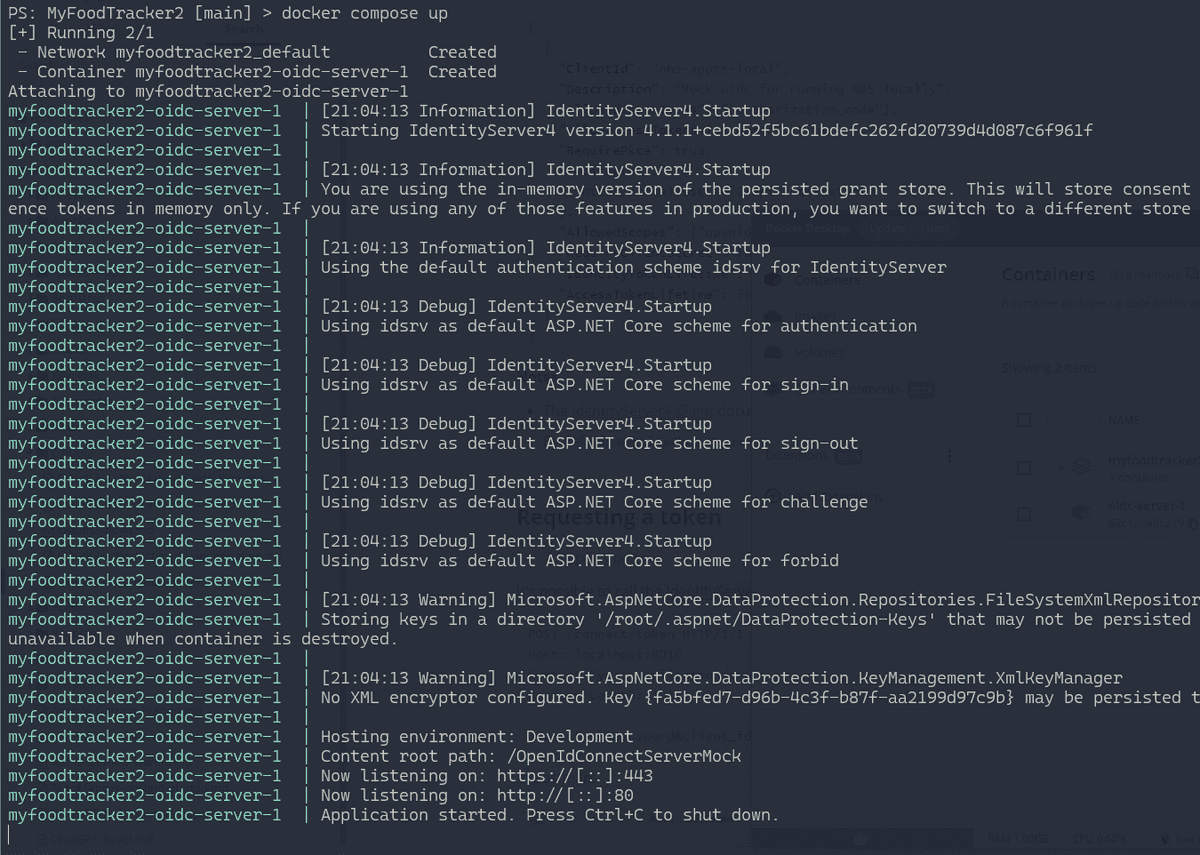 setting up a mock oauth2oidc server with identityserver4 and docker image 01